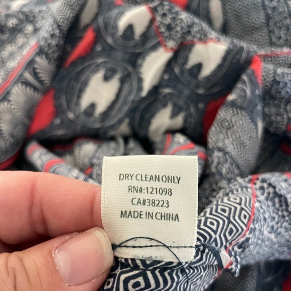 Gypsy 05 Silk Maxi Dress with Red and Black Geometric Design - Picture 6 of 8